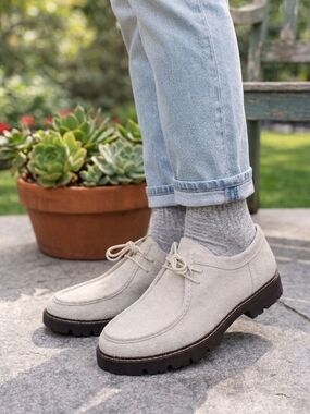 B2 by Browns | Sand Suede Moc Toe Lug Sole Loafers - NEW - Size 12